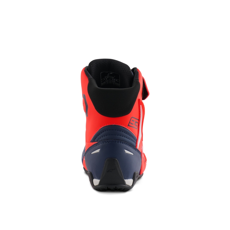 Alpinestars Faster-4 motorcykelstøvler MM93 kollektion fluo rød-blå-hvid