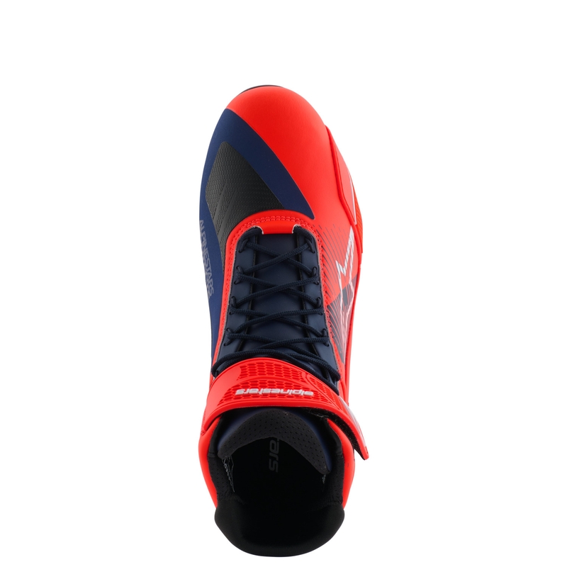 Alpinestars Faster-4 motorcykelstøvler MM93 kollektion fluo rød-blå-hvid