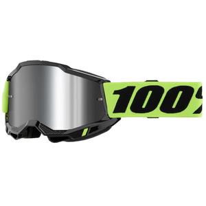 Motocrossbriller til børn 100 % ACCURI 2 USA gul med sølv spejl plexiglas