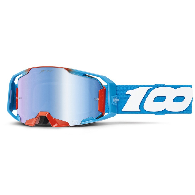 100% Armatic Jett Lawrence LE Pink-Blue Motocross Goggles Sæt