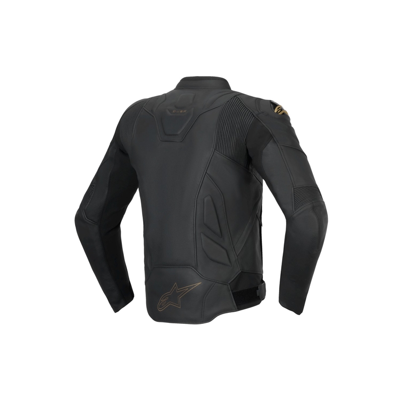 Alpinestars Dusk motorcykeljakke i læder sort-guld