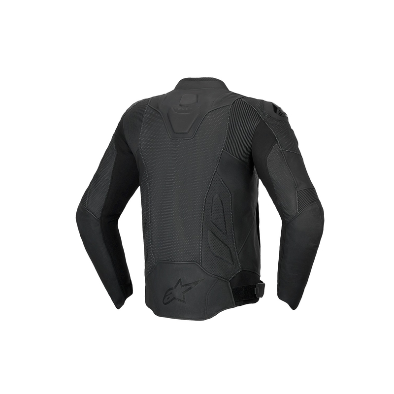 Alpinestars Dusk Airflow motorcykeljakke i læder sort-sort