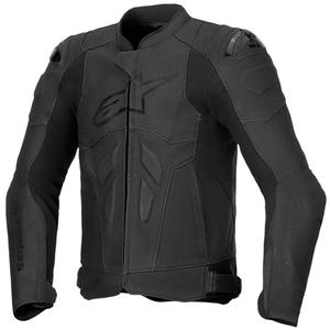 Alpinestars Dusk Airflow motorcykeljakke i læder sort-sort