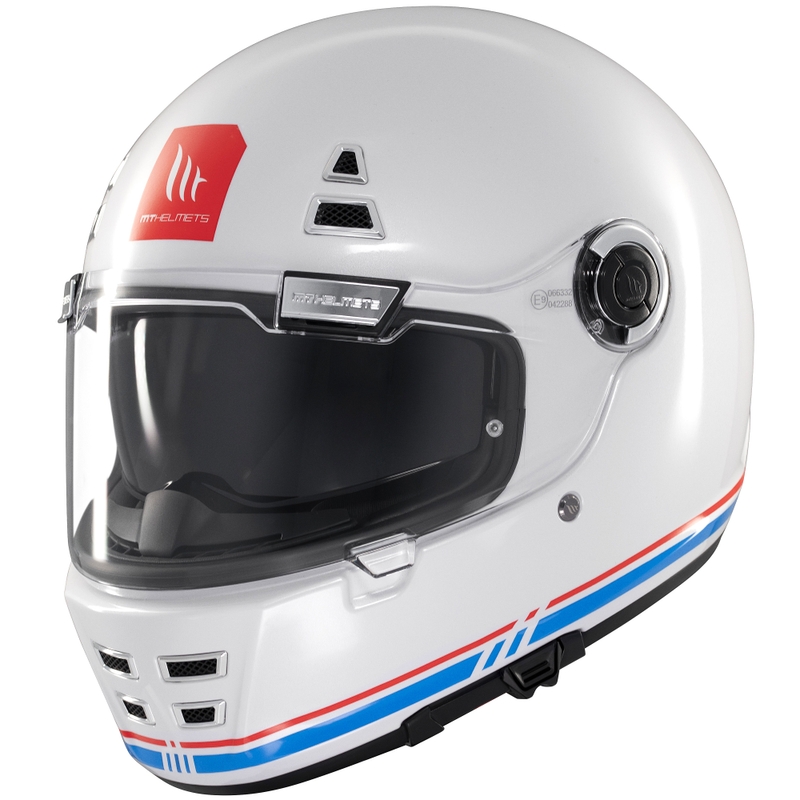 Full face motorcykelhjelm MT Jarama SV blank hvid