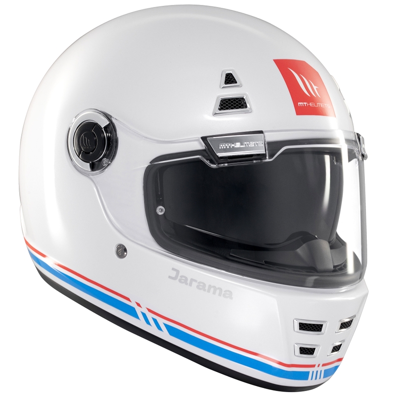Full face motorcykelhjelm MT Jarama SV blank hvid