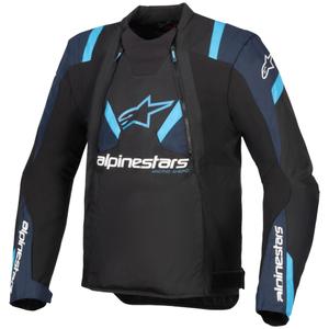 Alpinestars T-Stunt Air motorcykeljakke sort-blå-lyseblå