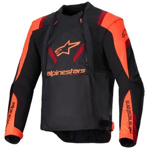 Alpinestars T-Stunt Air motorcykeljakke sort-fluor rød-rød