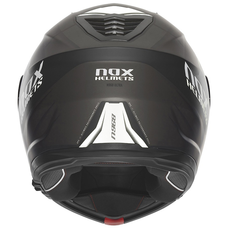 Flip-up motorcykelhjelm NOX N968 Ultra mat sort-hvid