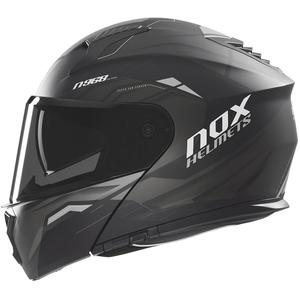 NOX N968 Ultra Flip-Up Motorcykelhjelm Mat Sort-Titanium