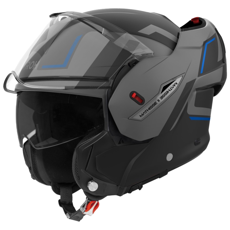 Airoh Mathisse 2 Genius flip-up motorcykelhjelm matblå