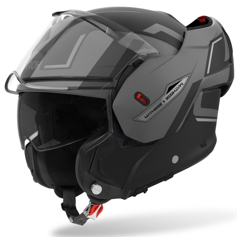 Airoh Mathisse 2 Genius flip-up motorcykelhjelm matgrå