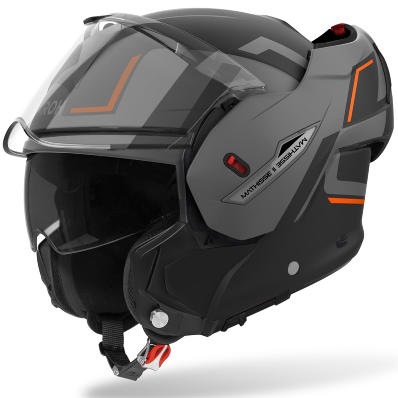 Airoh Mathisse 2 Genius flip-up motorcykelhjelm mat orange