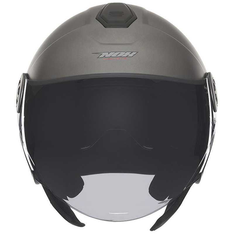 Open face motorcykelhjelm NOX N182 mat titanium