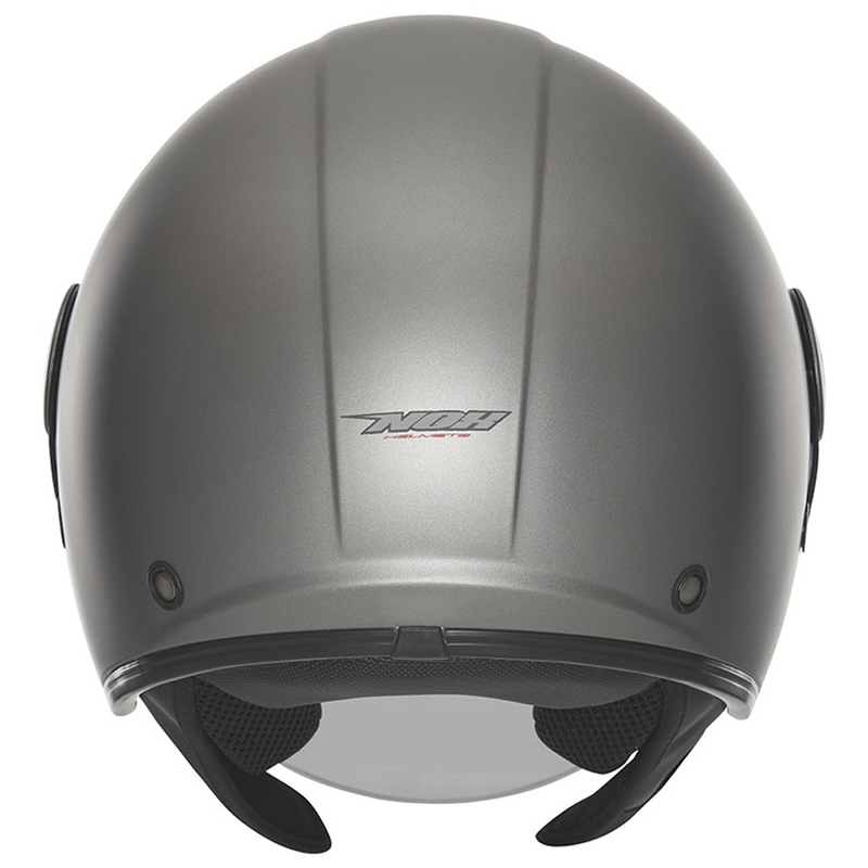 Open face motorcykelhjelm NOX N182 mat titanium