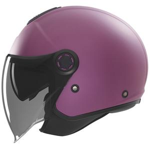 Open face motorcykelhjelm NOX N182 mat pink