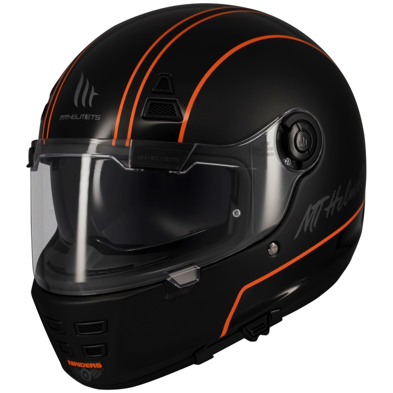 Full-face motorcykelhjelm MT Jarama SV Wild mat blank sort