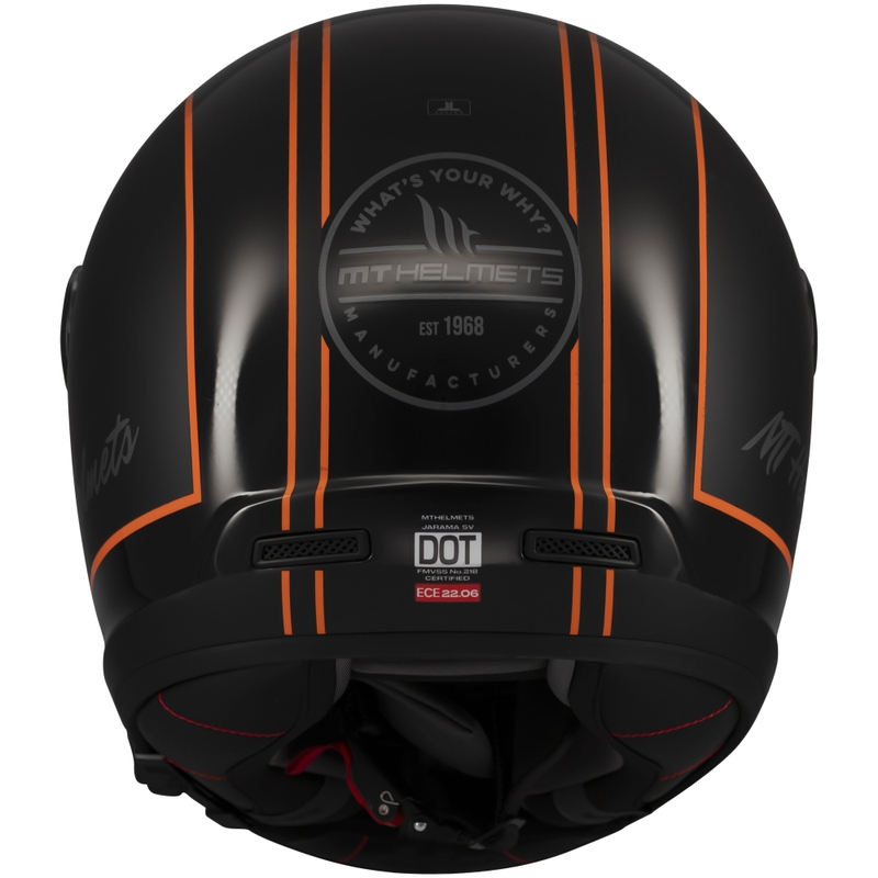 Full-face motorcykelhjelm MT Jarama SV Wild mat blank sort