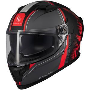 Full-face motorcykelhjelm MT Braker SV Charm mat sort-rød