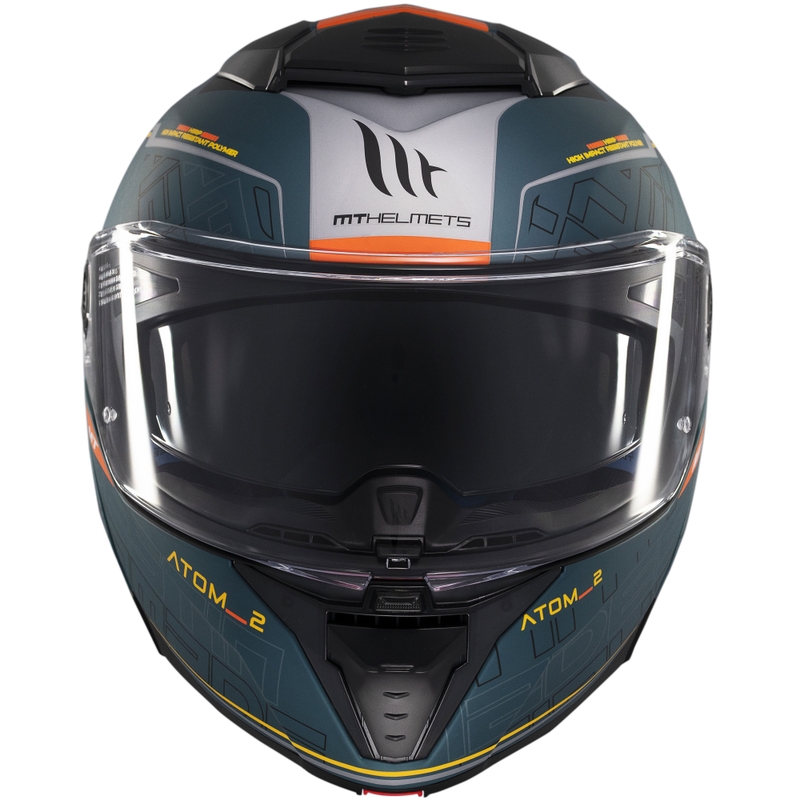 Flip-up motorcykelhjelm MT Atom 2 SV Destiny mat grøn-sort