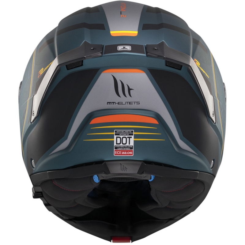Flip-up motorcykelhjelm MT Atom 2 SV Destiny mat grøn-sort
