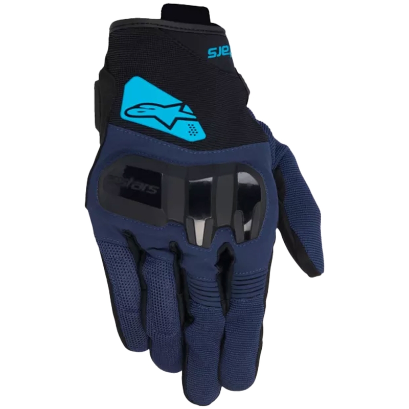Alpinestars Chrome V2 motorcykelhandsker sort-blå-lyseblå