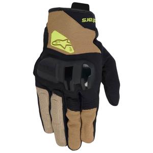 Alpinestars Chrome V2 Motorcykelhandsker Mørk Khaki-Sort-Gul