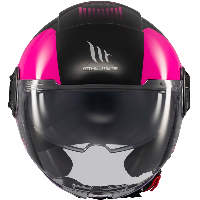 Open face motorcykelhjelm MT Viale SV S Advance sort-pink