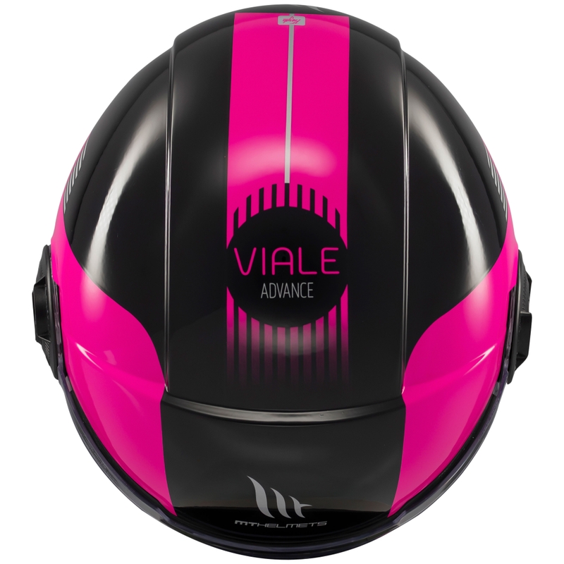 Open face motorcykelhjelm MT Viale SV S Advance sort-pink