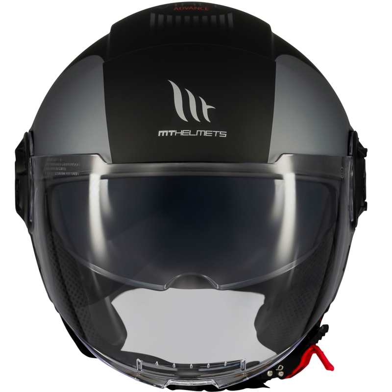 Open face motorcykelhjelm MT Viale SV S Advance mat sort-grå