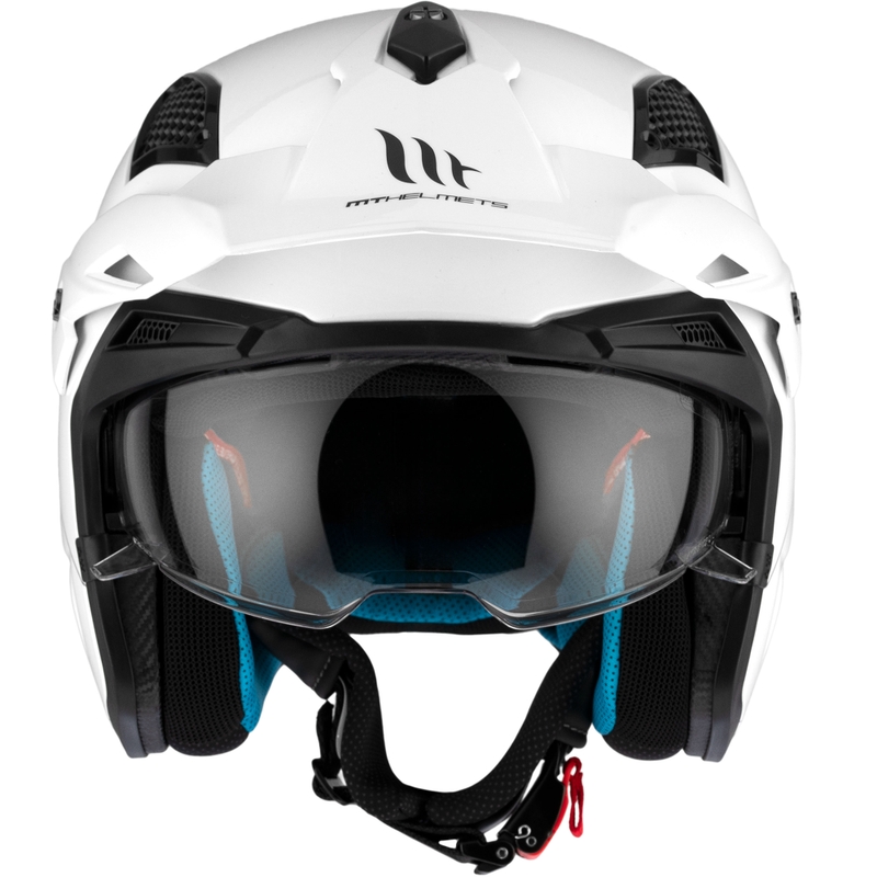 Open face trial motorcykelhjelm MT District SV Solid hvid