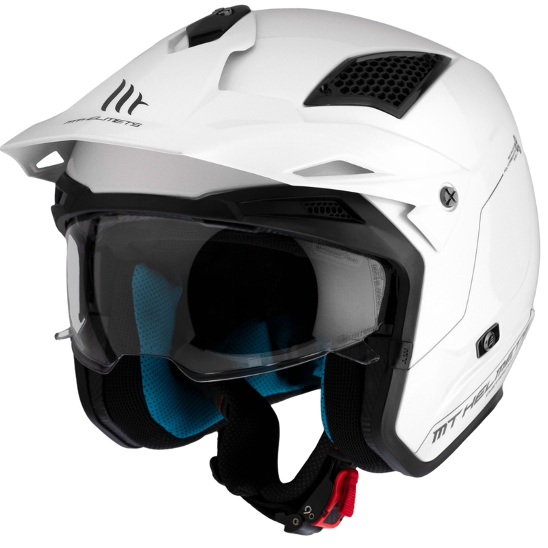 Open face trial motorcykelhjelm MT District SV Solid hvid