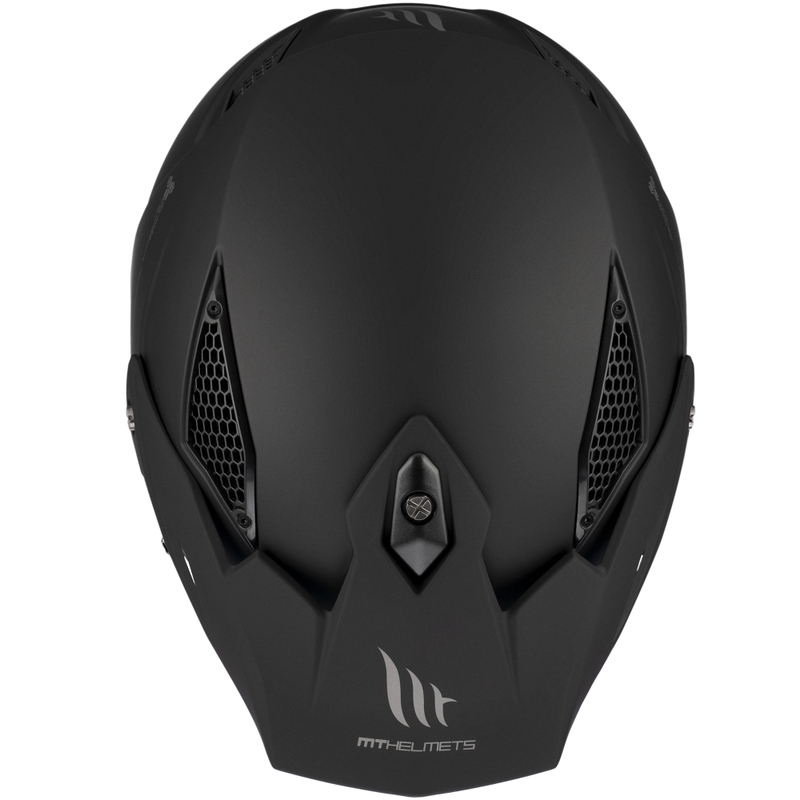 MT District SV Solid Open Face Trial Motorcykelhjelm Mat Sort