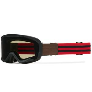 Motocrossbriller iMX Endurance Rust sort-rød med røget plexiglas