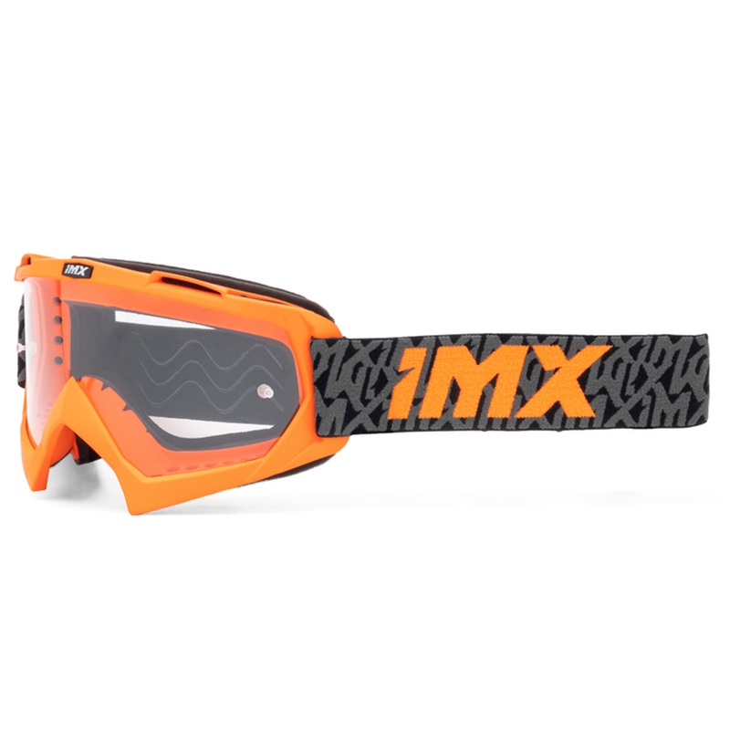Motocross-briller iMX Mud orange-grå-orange med klart plexiglas