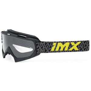 Motocross-briller iMX Mud sort-grå-fluo gul med klart plexiglas