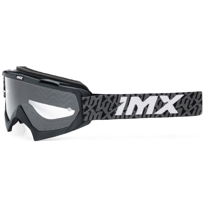 Motocross-briller iMX Mud sort-grå-hvid med klart plexiglas