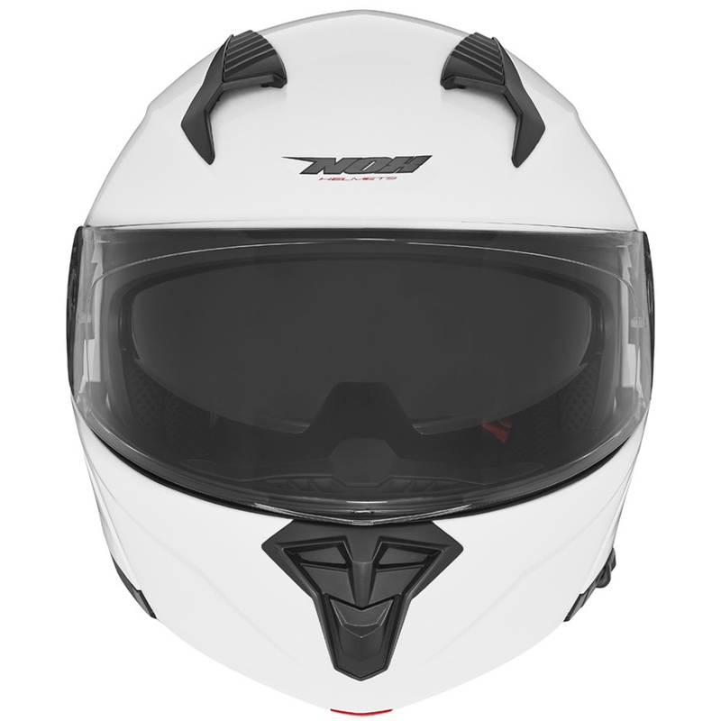 Flip-up motorcykelhjelm NOX N968 perlehvid