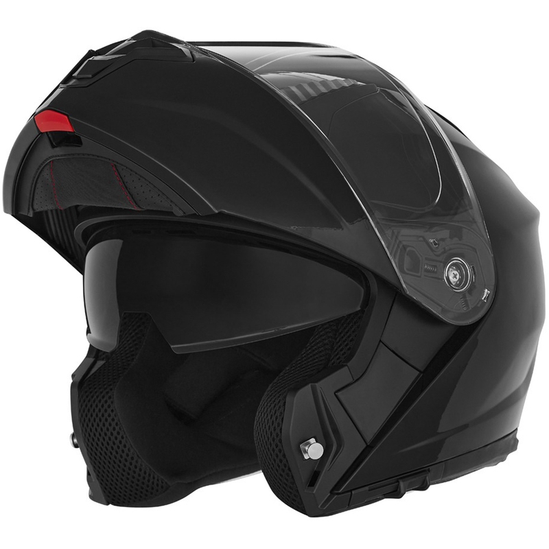 Flip-up motorcykelhjelm NOX N968 blank sort