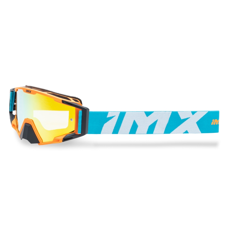Motocrossbriller iMX Sand orange-blå-hvid med iridium plexiglas