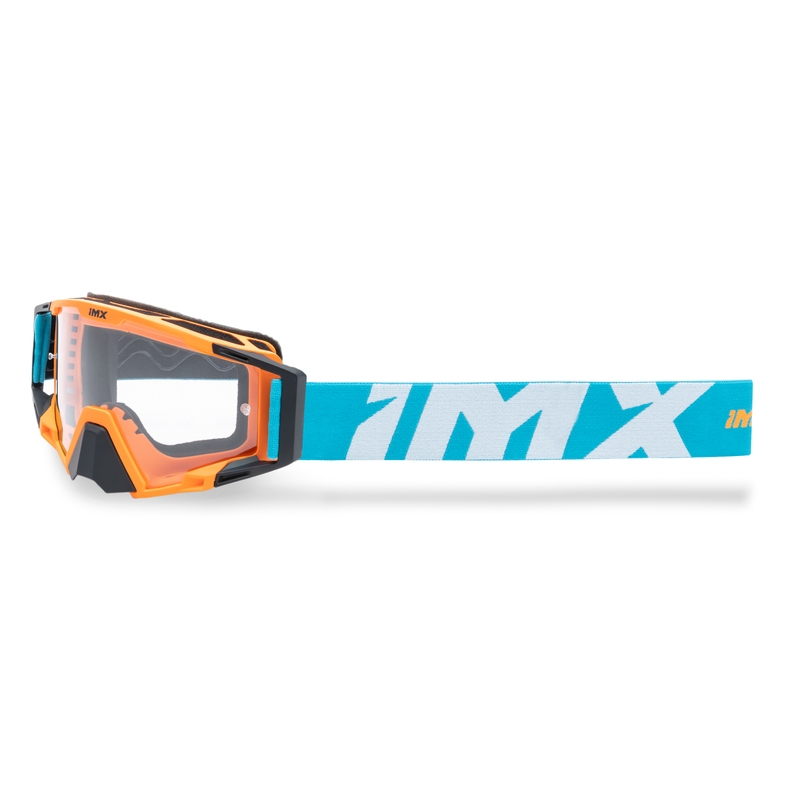 Motocrossbriller iMX Sand orange-blå-hvid med iridium plexiglas