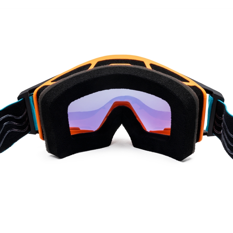 Motocrossbriller iMX Sand orange-blå-hvid med iridium plexiglas