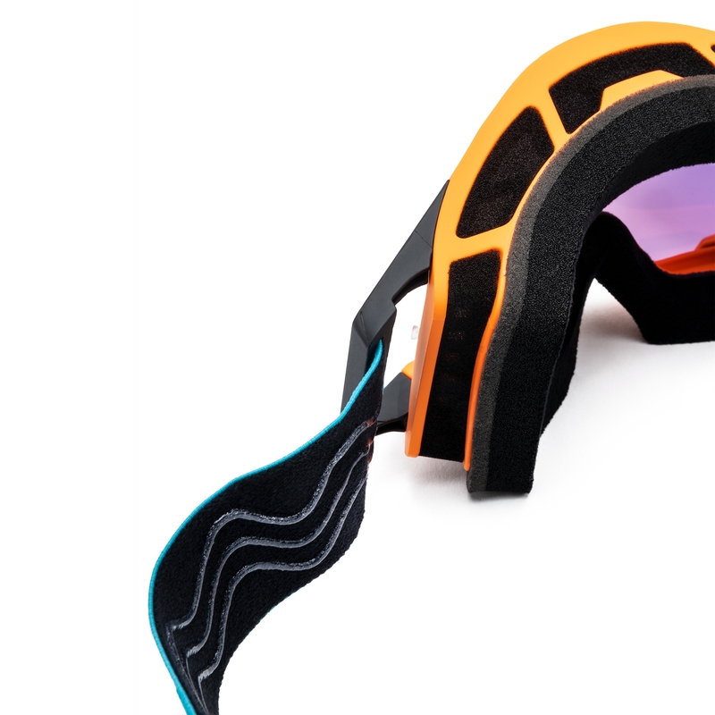 Motocrossbriller iMX Sand orange-blå-hvid med iridium plexiglas