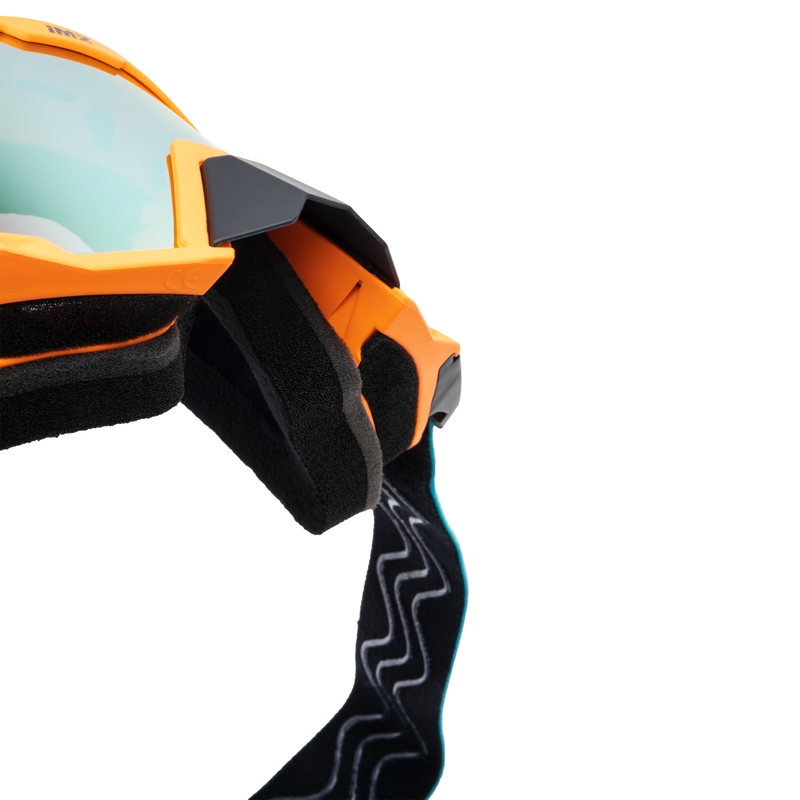 Motocrossbriller iMX Sand orange-blå-hvid med iridium plexiglas