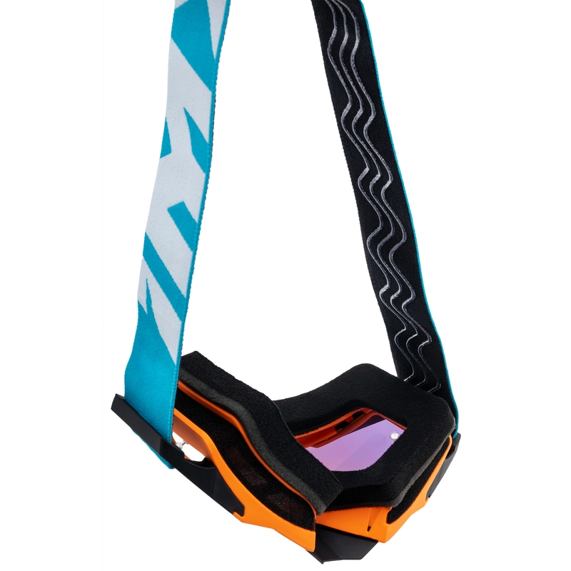 Motocrossbriller iMX Sand orange-blå-hvid med iridium plexiglas