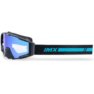 Motocrossbriller iMX Sand sort-blå med blåt iridium plexiglas