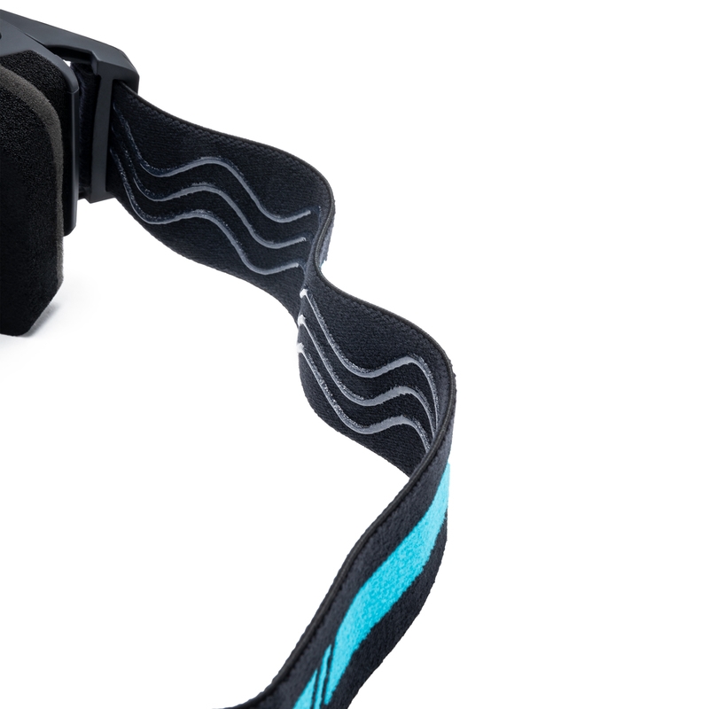 Motocrossbriller iMX Sand sort-blå med blåt iridium plexiglas