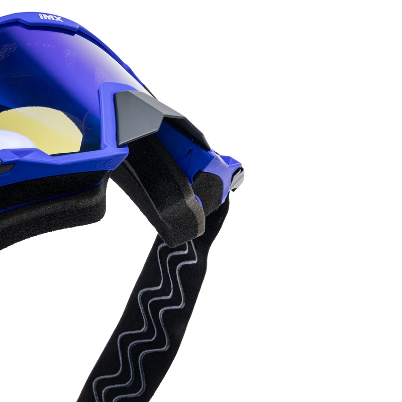 Motocrossbriller iMX Sand sort-blå med iridium plexiglas