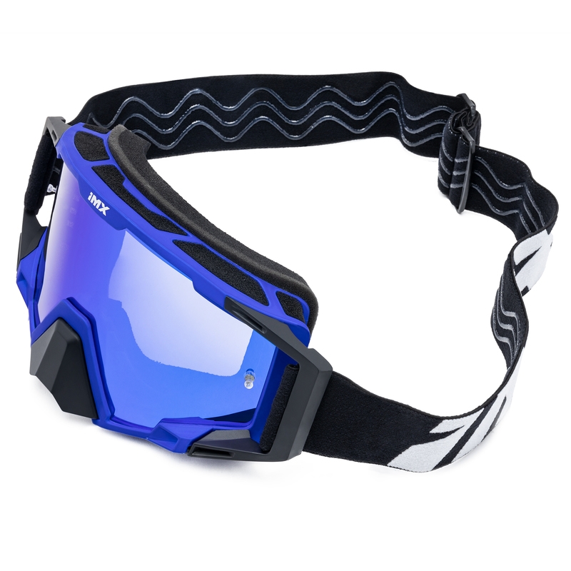 Motocrossbriller iMX Sand sort-blå med iridium plexiglas