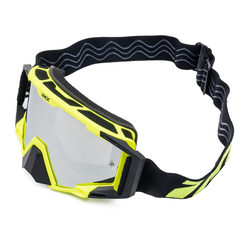Motocrossbriller iMX Sand gul-sort med iridium plexiglas
