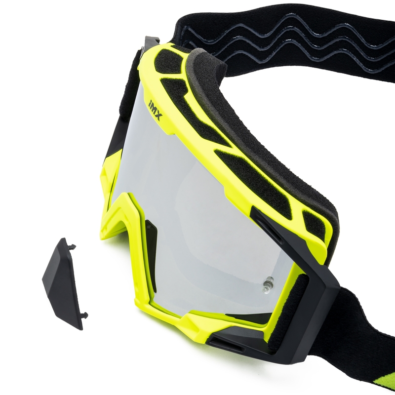 Motocrossbriller iMX Sand gul-sort med iridium plexiglas